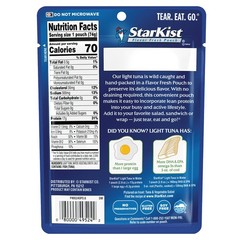 Chunk Light Tuna Pouch, 12 Pack, Wild Caught, 17g Protein, Keto, Gluten Free