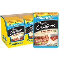 StarKist Tuna Creations Bacon Ranch Pouch 2.6 oz 24 Pack Wild Caught, 14g Pr…