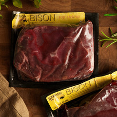 Bison Top Sirloin Steaks | 4 – 10 oz Steaks | Shipping Included | Nebraska Bison