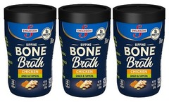 Swanson Sipping Bone Broth Chicken Ginger & Turmeric 3 Pack