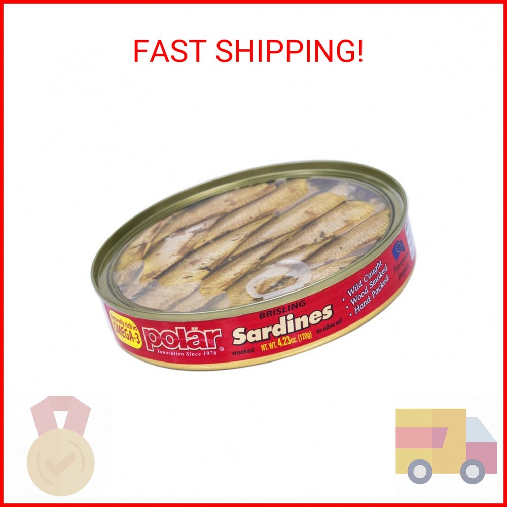 MW Polar Brisling Sardines, Smoked in Olive Oil, 4.23-Ounce