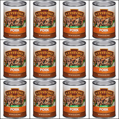 12 Keystone Meats🇺🇸USA Made Canned Pork 14.5oz Exp 2029 Camping Survival Food