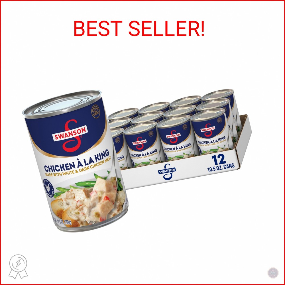 Swanson Canned Chicken a la King With White and Dark Chicken Meat, 10.5 OZ Can (