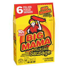 Penrose Big Mama Pickled Sausage, 10g Protein per Sausage, 2.4 oz., 6-Count