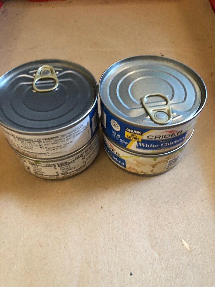 Crider Canned White Chicken, 4.5 oz. Exp Date 2025 to 2027