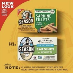 Season Skinless & Boneless Sardines in Olive Oil, 12-count, Total 52.5 oz