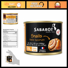 Extra Large Escargot Snails (Helix Lucorum) – 18 Count, Imported from France, 7.
