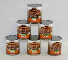 Keystone Pork, 28 oz. Each Lot of 6x Cans (168oz total) canned meat prepping