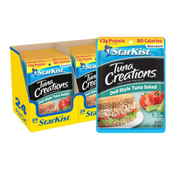 Tuna Creations Deli Style Tuna Salad, 3 Oz Pouch (24 Pack) Ready to Eat Wild Cau