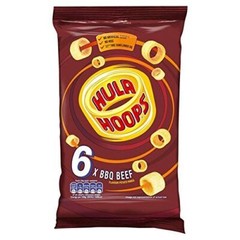 KP Hula Hoops BBQ Beef Snacks 6 Pack