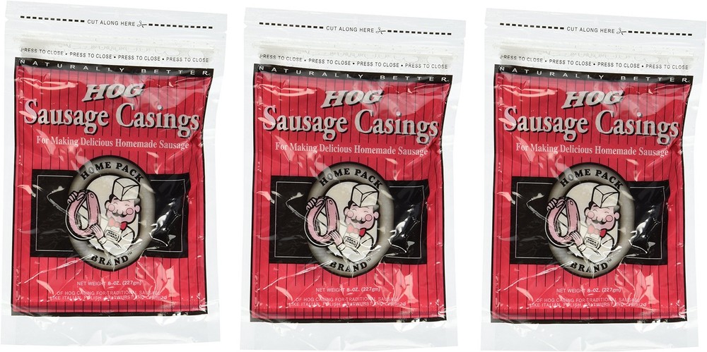 DeWied Natural Hog Casings 8 oz – Home Pack Size – 3 Bags
