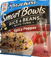 6 StarKist TUNA Smart Bowls Spicy Pepper 4.5 oz Pouch – Rice & Beans