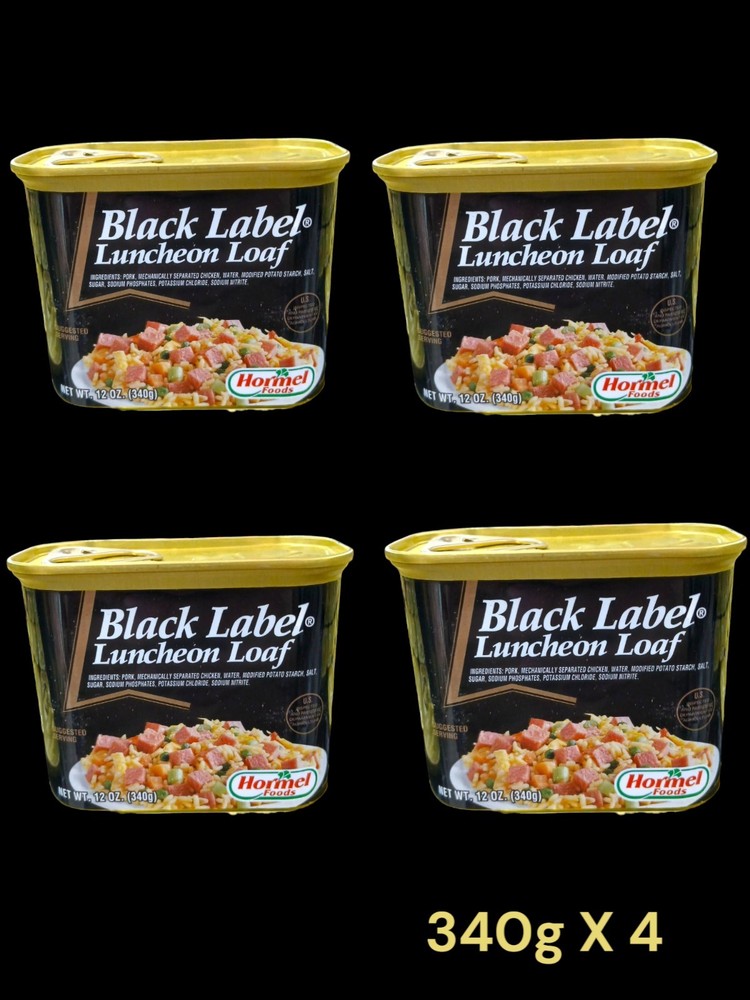 Black Label Luncheon Loaf Hormel foods 340g x 4 (lot of 4)
