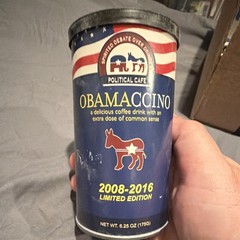 McSteven’s Obamaccino Cappuccino Coffee Drink Mix Powder 6.25 oz Limited Ed