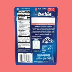StarKist Wild Pink Salmon 2.6 oz Pouch Boneless Skinless
