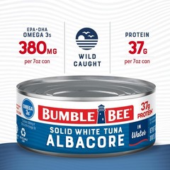 Bumble Bee Solid White Albacore Tuna in Water, 7 oz Can (Pack of 24) – Wild Caug