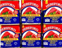HereFord 25% Less Sodium Corned Beef 12 oz ( Pack of 6 )~ 6/2028