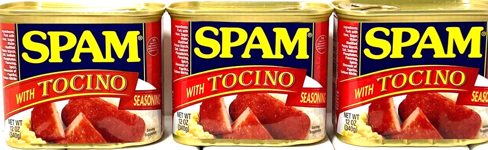 Spam with Tocino Seasoning Luncheon Meat 12 oz ( Pack of 3 )~Exp 4/2027
