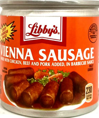 Libby’s Vienna Sausage Made with Chicken,Beef+Pork In Barbecue Sauce 4.6oz~3 ct