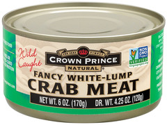 Natural Fancy White-Lump Crab Meat, 6-Ounce Cans (Pack of 12)