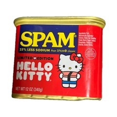 NEW SPAM 25% Less Sodium Limited Edition Hello Kitty Canned Meat 12 oz (340 g)