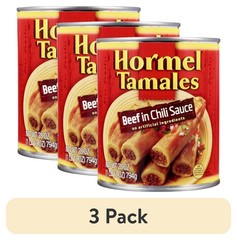 (3 pack) Beef Tamales in Chili Sauce, Shelf Stable, 28 oz Steel Can