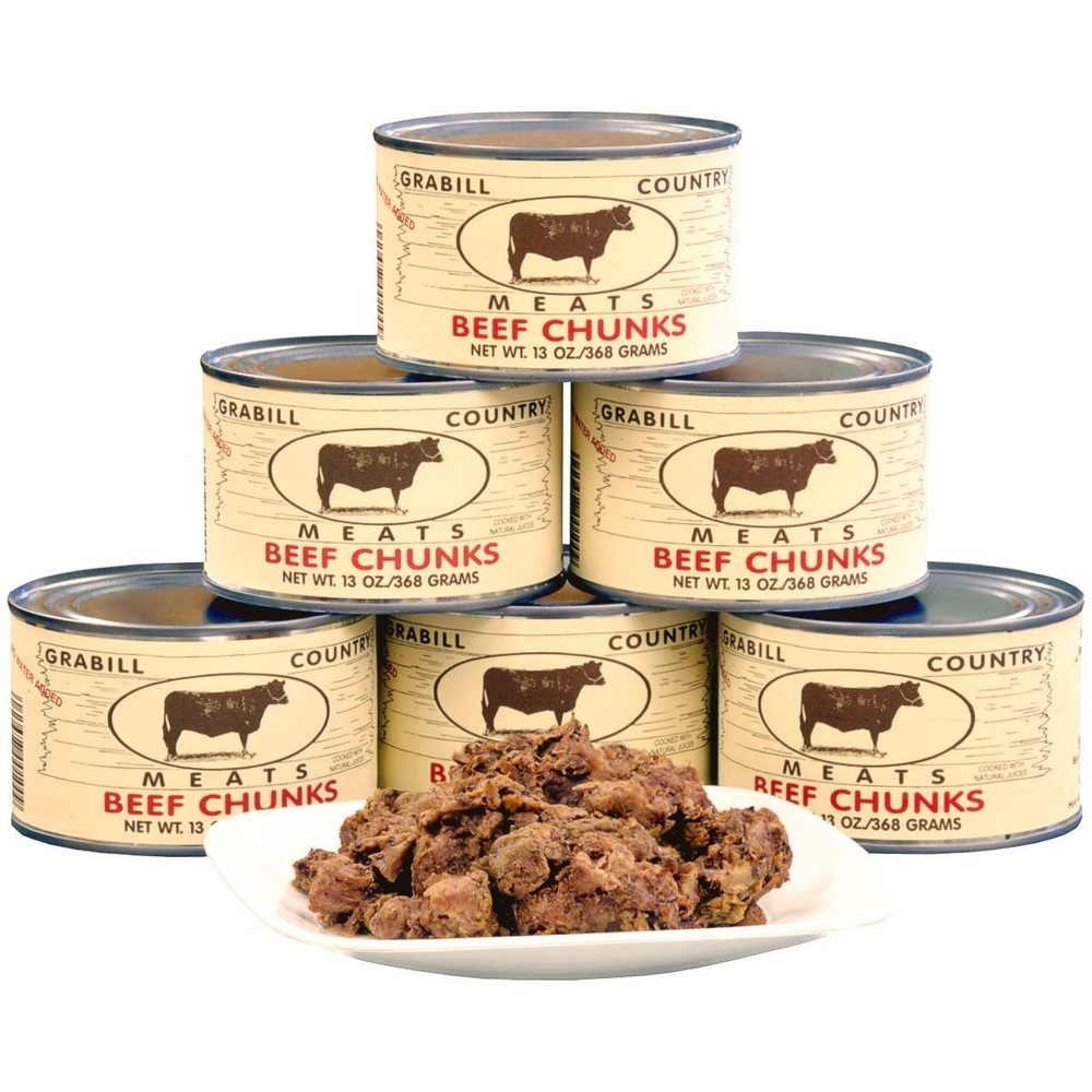 Beef Chunks 13 oz., Case of 12