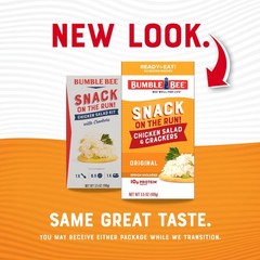 Bumble Bee Snack On The Run Protein Snack Chicken Salad w/ Crackers 3pk