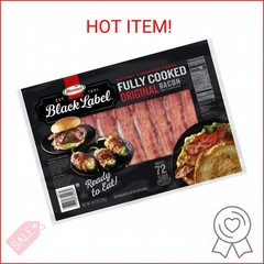 HORMEL BLACK LABEL Fully Cooked Bacon – Thick Bacon Snacks for Breakfast, 10.5 O