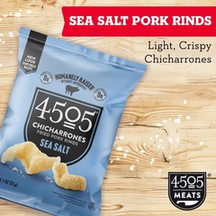4505 Sea Salt Seasoned Chicharrones, Fried Pork Rinds – Sea Salt Flavored Por…