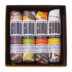 Coro Uncured Salami Gift Box – 4 Artisan Salami Sticks 5oz Sticks | Classic w…