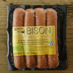 Bison Hot Dogs | Pack of 16 – 3 oz Hot Dogs | Gluten Free | Shipping Included |