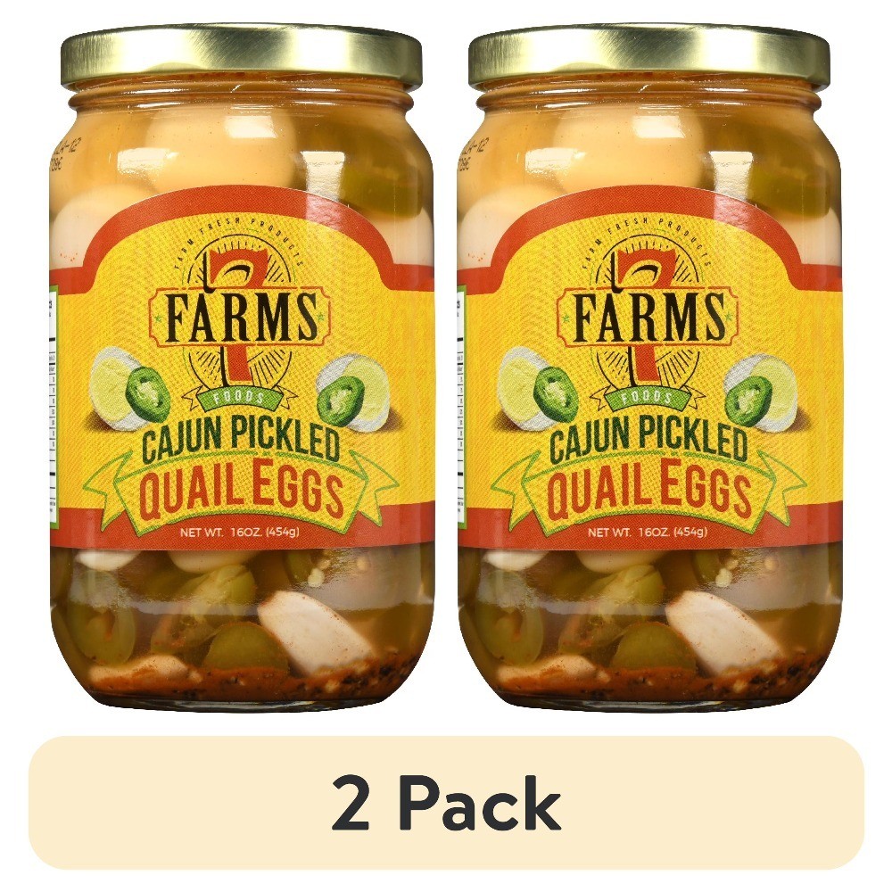 Cajun Spicy Pickled Quail Eggs 2 Pack Gourmet Snack