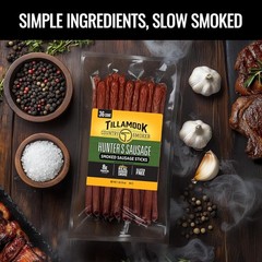 Real Hardwood Smoked Hunter’s Sausage – 36 Meat Sticks, Keto Friendly