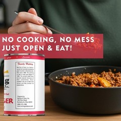 Pack of 12 Werling Meats Fully Cooked Ground Beef – Easy Heat & Eat Convenience