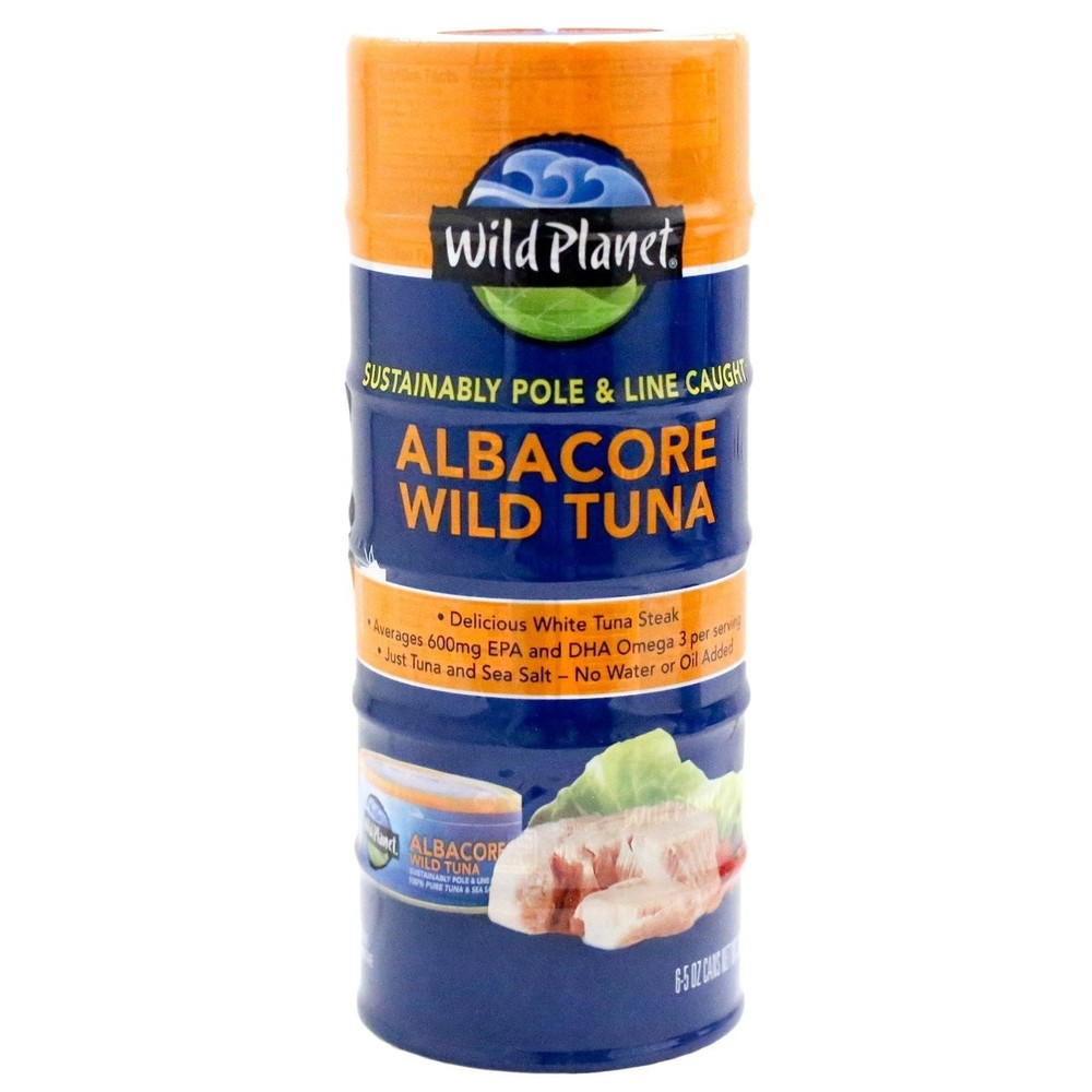 Wild Planet Albacore Wild Tuna (White Tuna Steak) 6 x 5 Oz Cans