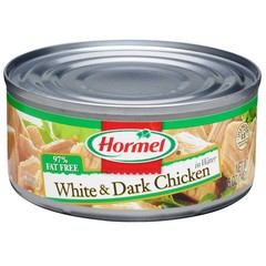 Canned White and Dark Chunk Chicken 5 Ounce Pack of 12