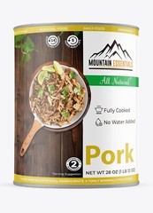 MOUNTAIN ESSENTIALS Fully Cooked Ready to Eat Canned Pork 28 Oz | Pack of 1