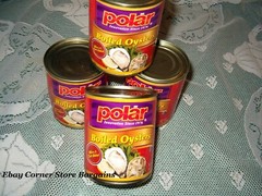 POLAR Boiled Oysters 8-Ounce Cans ( Pack of 4 ) Water & Salt Added