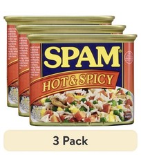 (3 pack) SPAM Hot & Spicy, Shelf-Stable, 12 oz Aluminum Can