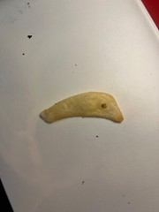 Dolphin shaped french fry or fish shaped French fry