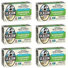 Season Sardines in Olive Oil | Skinless & Boneless, Gluten Free, Keto, Paleo,