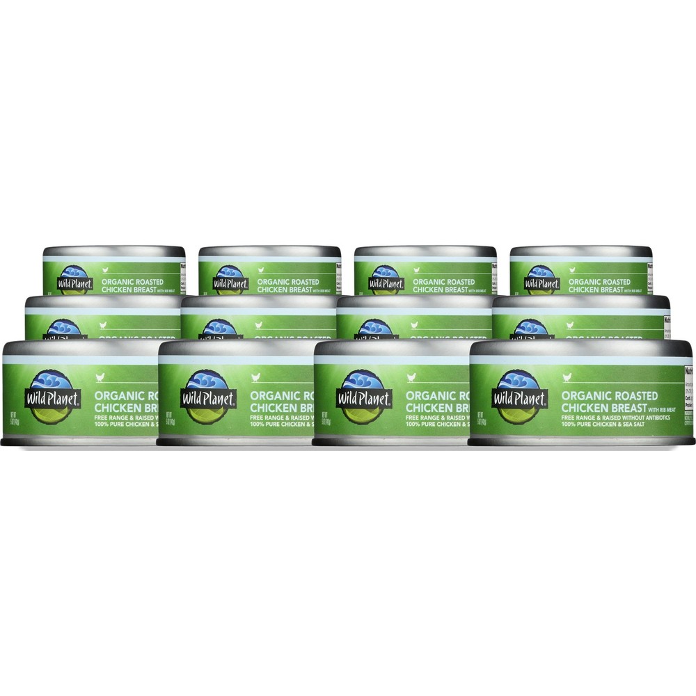 Organic Roasted Chicken Breast Canned 5 Oz – Wild Planet 12 Pack