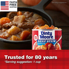 Beef Stew, 15 Oz (12 Pack), Fully Cooked & Ready-To-Eat with Fresh Potatoes & C