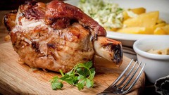 Homemade Smoked Skinless Jumbo Ham Pork Shank 4~5.25lb & 1 Pack-3pieces $45