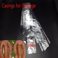 9 Pcs Food Grade Casings for Sausage Salami Length 50cm Wide 50mm Shell Inedible