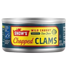 Wild-Caught Chopped Clams, 6.5 oz (Pack of 6) – 5g Protein, Sustainably Sourced