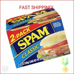 SPAM Classic Canned Meat, 12 Ounce (2 Pack), Fully Cooked Pork & Ham, 7g Protein