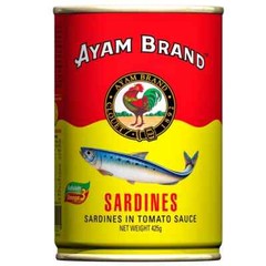 425g Ayam Brand Sardines Fish in Tomato Sauce Free Shipping