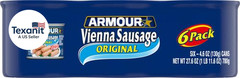 Star Vienna Sausage, Original Flavor, Canned Sausage, 4.6 Oz (Pack of 6)